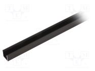 Profiles for LED modules; black; L: 1m; SMART10; aluminium TOPMET