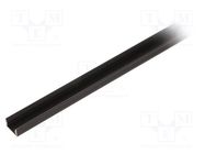 Profiles for LED modules; black; L: 2m; SLIM8; aluminium; surface TOPMET