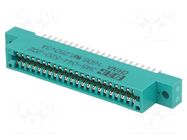 Connector: card edge; PIN: 44; 345; soldering; on PCBs; 2.54mm EDAC