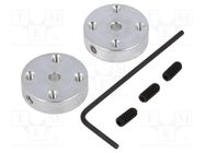 Bracket wheel; Kit: adapter,allen wrench,mounting screws; 2pcs. POLOLU