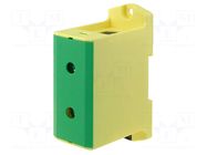 Splice terminal: rail; 425A; 690V; screw terminal; yellow-green OUNEVA
