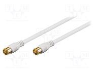 Cable; 1.5m; F plug "quick",both sides; shielded connectors Goobay