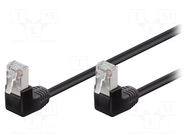 Patch cord; F/UTP; Cat: 5e; RJ45 down angled plug,both sides GOOBAY