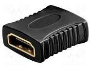 Adapter; HDMI socket,both sides; black Goobay