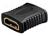 Adapter; HDMI socket,both sides; black GOOBAY
