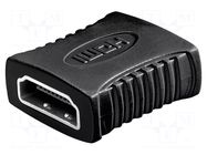 Adapter; HDMI socket,both sides; black GOOBAY
