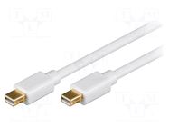 Cable; mini DisplayPort plug,both sides; 1m; white Goobay