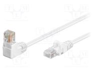 Patch cord; U/UTP; 5e; stranded; CCA; PVC; white; 0.25m; 26AWG Goobay