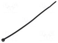 Cable tie; L: 145mm; W: 2.5mm; black; polyamide; 80N; Ømax: 35mm; T HELLERMANNTYTON