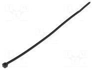 Cable tie; L: 145mm; W: 2.5mm; black; polyamide; 80N; Ømax: 35mm; T HELLERMANNTYTON
