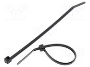 Cable tie; L: 100mm; W: 2.5mm; polyamide; 80N; black; Ømax: 22mm; T HELLERMANNTYTON