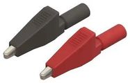 ALLIGATOR CLIP, BLK, RED, 10A, 7.9MM