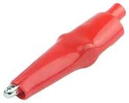 INSULATED ALLIGATOR CLIP, RED, 10A/7.9MM