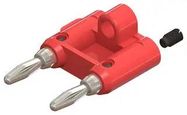 BANANA CONN, PLUG, 5KV DC, 15A, RED