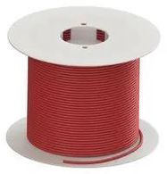 HOOK UP WIRE, 18AWG, RED, 1KV, 100M