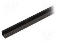 Profiles for LED modules; black; L: 2m; SMART10; aluminium 