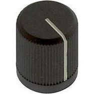 ROUND KNURLED KNOB WITH LINE IND, 6.35MM