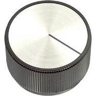 ROUND SKIRTED KNOB WITH LINE IND, 6.35MM