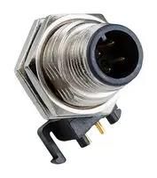 SENSOR CONN, M12, R/A PLUG, 4POS, PANEL