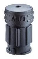 CAP WITH RUBBER LEAD, RCPT CONN, BLACK