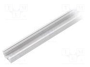 Profiles for LED modules; white; L: 1m; UNI12; aluminium; surface TOPMET