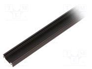 Profiles for LED modules; black; L: 1m; SURFACE10; aluminium TOPMET