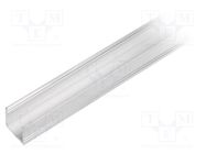 Profiles for LED modules; natural; L: 1m; SMART10; aluminium TOPMET