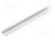 Profiles for LED modules; white; L: 1m; SLIM8; aluminium; surface TOPMET