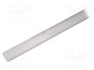 Cover for LED profiles; white; 1m; Kind of shutter: D; push-in 