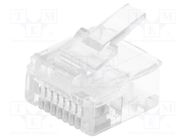 Connector: RJ45; plug; PIN: 8; short; Layout: 8p8c; for cable 