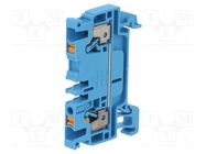 Splice terminal: rail; 2.5mm2; ways: 1; terminals: 2; blue; wemid WEIDMÜLLER