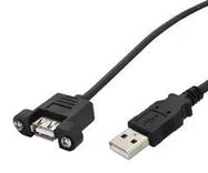 USB CABLE, 2.0 A PLUG-PANEL A RCPT, 3M