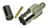 CONN, BNC JACK, 75 OHM, 4GHZ, CRIMP