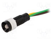 Indicator: LED; recessed; yellow/green; 24VDC; 24VAC; Ø11mm; IP40 