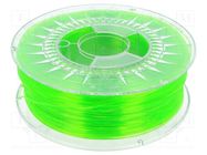 Filament: PET-G; Ø: 1.75mm; transparent,green (light); 220÷250°C DEVIL DESIGN