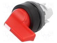 Switch: rotary; 22mm; Stabl.pos: 2; red; none; IP66; prominent; M3S ABB