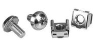 RACK SCREW/NUT, M6, NICKEL PLATED, 20PK