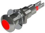 LED PANEL INDICATOR, RED, 8.1MM, 2.1VDC