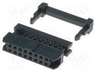 Connector: IDC; plug; female; PIN: 16; with cable clamp; IDC; 1mm Amphenol Communications Solutions