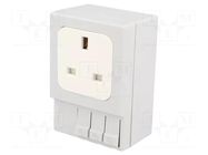 G-type socket; 250VAC; 13A; IP20; for DIN rail mounting STEGO