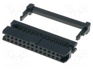 Connector: IDC; plug; female; PIN: 26; with cable clamp; IDC; 1mm Amphenol Communications Solutions