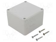 Enclosure: multipurpose; X: 80mm; Y: 82mm; Z: 55mm; ABS; grey; gasket KRADEX