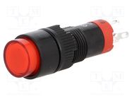 Switch: push-button; Pos: 2; SPDT; 0.5A/250VAC; 1A/24VDC; ON-(ON) ONPOW