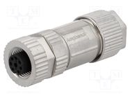 Connector: M12; plug; PIN: 8; female; A code-DeviceNet / CANopen AMPHENOL LTW