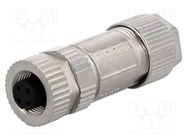 Connector: M12; plug; PIN: 4; female; A code-DeviceNet / CANopen 