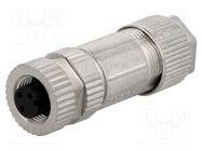 Connector: M12; plug; PIN: 3; female; A code-DeviceNet / CANopen 