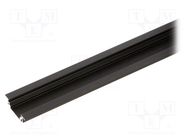 Profiles for LED modules; black; L: 1m; GROOVE10; aluminium TOPMET