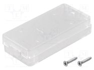 Enclosure: for USB; X: 30mm; Y: 65mm; Z: 15.5mm; ABS HAMMOND