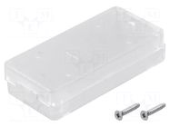 Enclosure: for USB; X: 30mm; Y: 65mm; Z: 15.5mm; ABS HAMMOND
