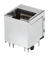 RJ45 CONN, JACK, 1PORT, 8P8C, TH
